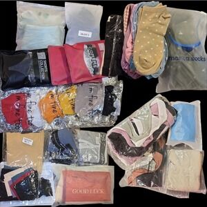 Assorted New Wholesale Reseller Lot 30+ Panties Bras and Socks All